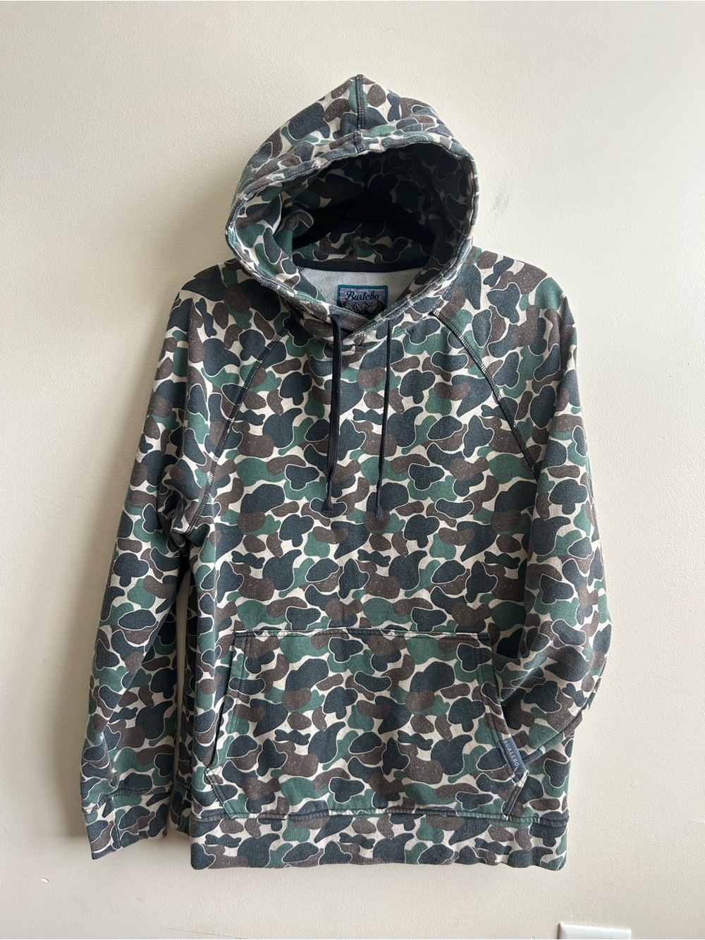 Burlebo Men’s Fleece Hoodie Classic Deer Camo Hunting Pullover M